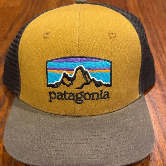 Patagonia Mustard and Gray Trucker Hat - Picture 2 of 3